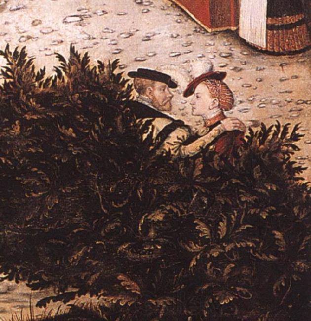 CRANACH, Lucas the Elder The Fountain of Youth (detail) fgjk Norge oil painting art